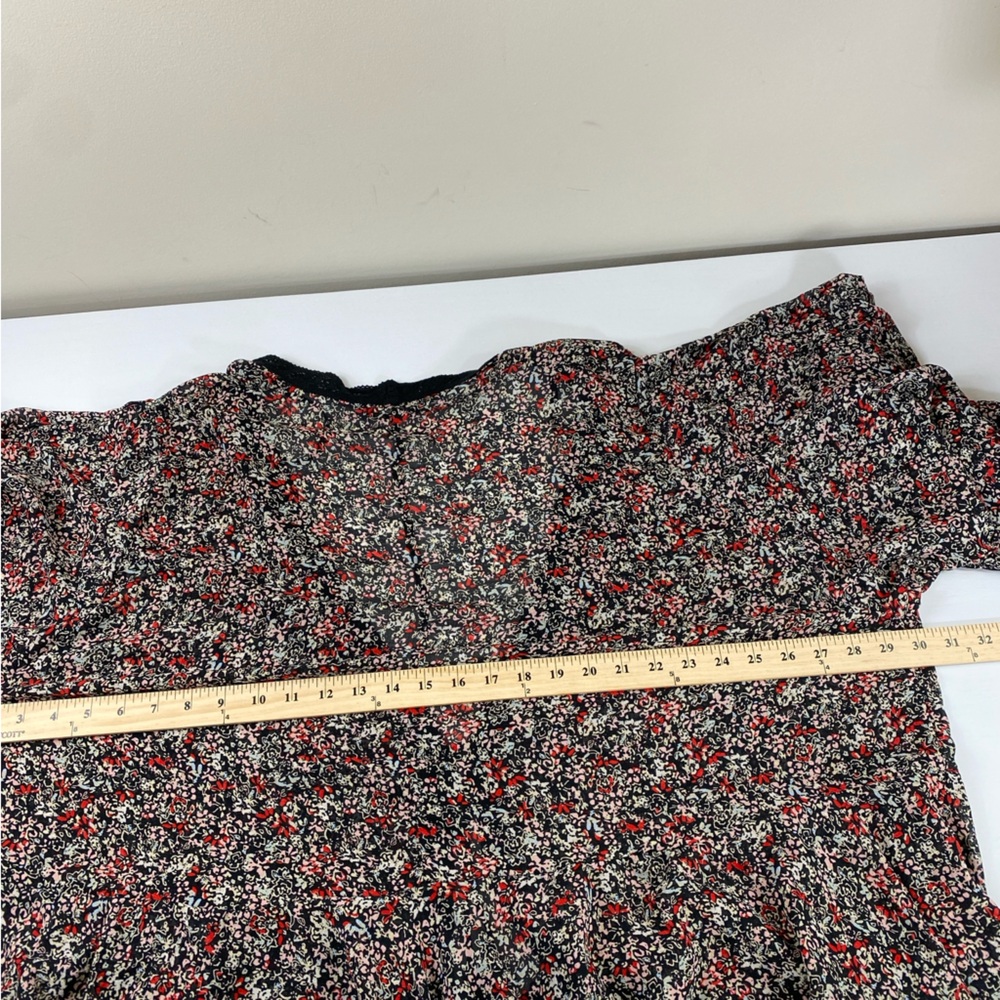 Free People Floral Blouse - Black and Red - Picture 11 of 12